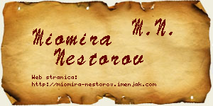Miomira Nestorov vizit kartica